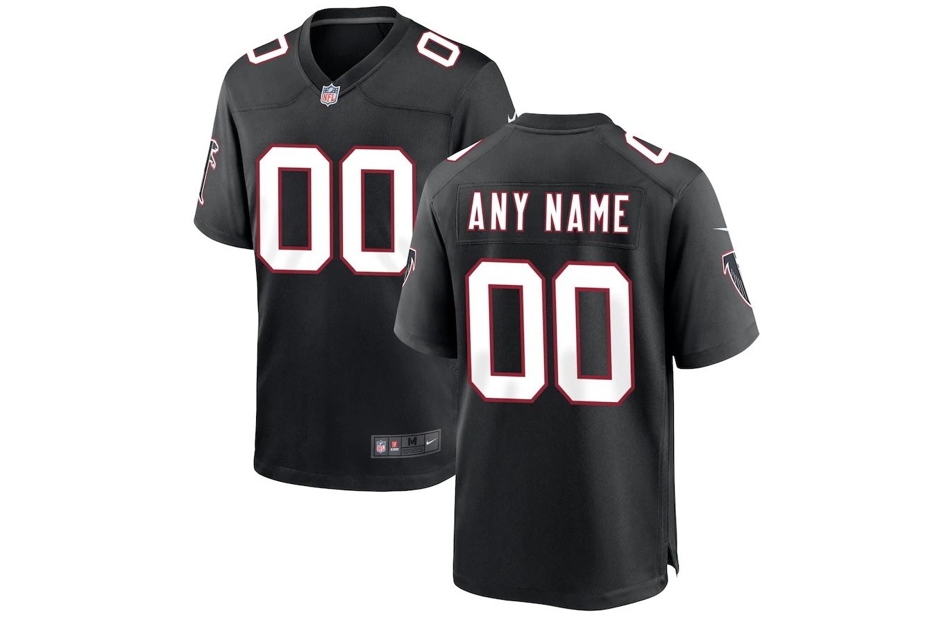 Men Atlanta Falcons Nike Black Throwback Custom Game NFL Jersey->atlanta falcons->NFL Jersey